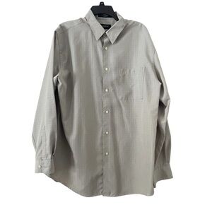 Brandini Le Collezioni Men’s Large Taupe Long Sleeve Button Down Shirt